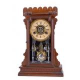 Antique Wm. L. Gilbert Thalba Walnut Parlor Clock