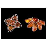 Amber Pendant and Brooch