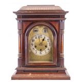 19th C Junghans German Wood Mantle Clock