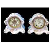 KPM Porcelain Mantle Clocks (2)
