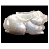 Chinese Carved Jade Rabbit Charm