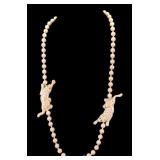 Carved Natural Material Jaguar Necklaces