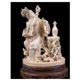 Chinese Hand Carved Figure of Seated Woman