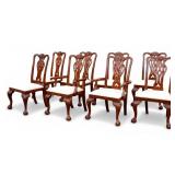 Set of 8 Chippendale Mahogany Dining Chairs