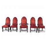 Italian Antique Carved Dining Chairs (5)