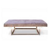 Modern Chrome Upholstered Bench