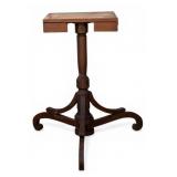 Antique Walnut Game Table Base w/ Two Drawers