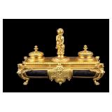 French Empire Ormolu Bronze Inkwell