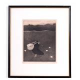 20th C Lithograph Signed K. Dean