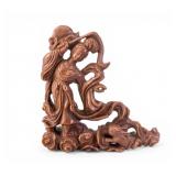 Chinese Carved Sandstone Guanyin Figurine