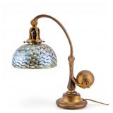 Tiffany Studios Desk Lamp, Iridescent Shade