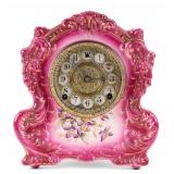Antique Gilbert Clock Co. Porcelain Mantel Clock