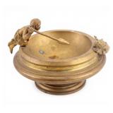 Antique Bronze African Themed Figural Ashtray
