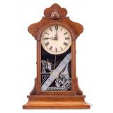 Pluto Wm. Gilbert Electrified Gingerbread Clock