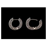 Marcasite Hoop Earrings