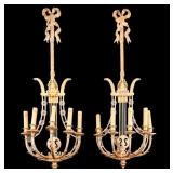 French Empire Ormolu Wall Sconce Pair