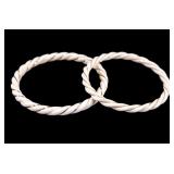 Natural Material and Gold Bangles