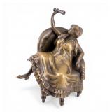 Early 20C Austrian Erotic Bronze Sculpture