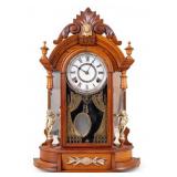 Antique Gilbert Walnut Parlor Clock