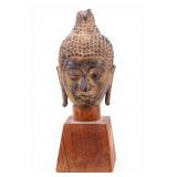 Antique Bronze Buddha Head
