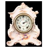 Antique Gilbert Porcelain Mantel Clock
