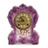 Antique Gilbert Porcelain Mantel Clock
