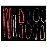 Art Deco Glass & Other Necklaces