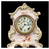 Porcelain Mantle Clock, Gilbert Clock Co.