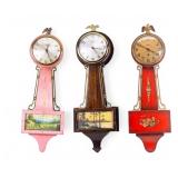 Wm. Gilbert Banjo Clocks (3)