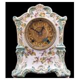 Gilbert Clock Co. Porcelain Mantel Clock