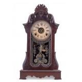 Evening Star Wm. Gilbert Wooden Mantle Clock