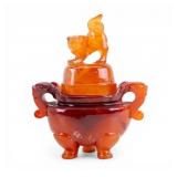 Chinese Carved Carnelian Censer