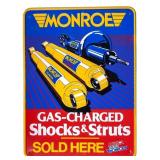 Vintage Monroe Auto Parts Tin Litho Sign