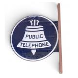 Public Telephone Side Mounted Circular Sign