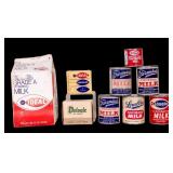 Vintage Dairy Carton and Milk Cans Collection