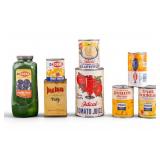 Vintage Tin Cans and Glass Jar