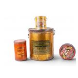 Early Advertising Tins, Cocoa, Syrup, + (4)