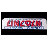 Lincoln Lubricating Equipment Vintage Metal Sign