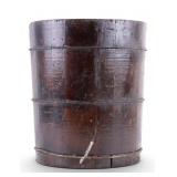 Antique Slat Wood and Banded Bucket