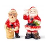 Vintage Santa-Themed Chalkware Coin Banks