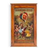Vintage Diamond Dyes Advertising Spool Cabinet