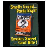 Sir Walter Raleigh Tobacco Embossed Tin Litho Sign