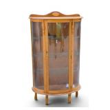 Dawson Furniture Oak Demilune Curio Cabinet
