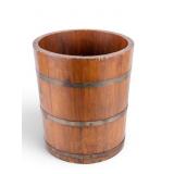 Antique Slat Wood and Banded Bucket