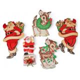 Beistle and Other Christmas Die Cut Paper Decor