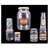 Vintage Country Store Jars, Set of 7