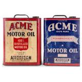 Acme Motor Oil Tins, Two Variants