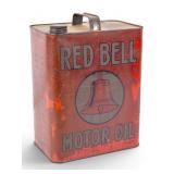 Red Bell Motor Oil vintage Oil Can