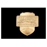 Vintage Greyhound Brass Bus Driver Hat Badge