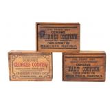 3 Dovetailed Sliding Codfish Boxes